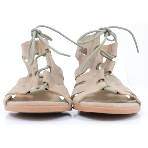 Torrid Women 7.5 WIDE Width Gladiator Lace Up Low Block Heels Sandals Vacay - Picture 6 of 9